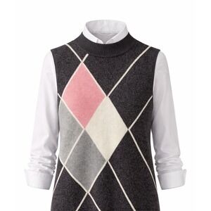 Liz Claiborne 100% Cotton Preppy Sweater Vest Size Large